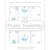 Swaddle Designs - 3Pk mantas de musselina, pequenos navios