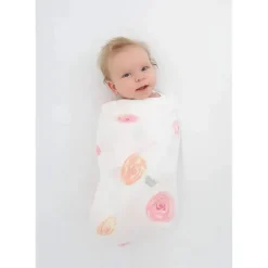 Swaddle Designs - 3Pk mantas de musselina, rosas em aquarela