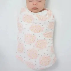 Swaddle Designs – 3Pk mantas de musselina, florais com brilho dourado