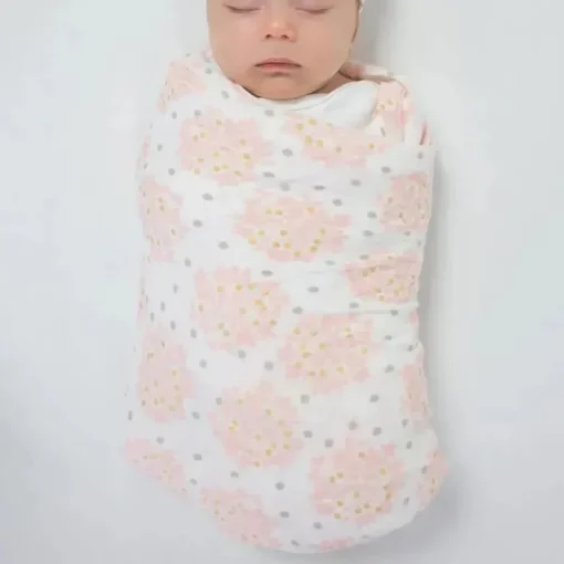 Swaddle Designs – 3Pk mantas de musselina, florais com brilho dourado