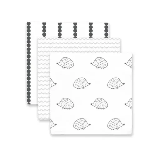 Swaddle Designs - 3Pk mantas de musselina, ouriço e caipira