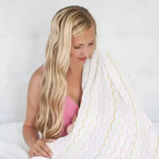 Swaddle Designs – 3Pk mantas de musselina, florais com brilho dourado