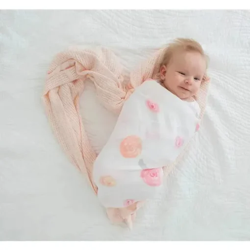 Swaddle Designs - 3Pk mantas de musselina, rosas em aquarela