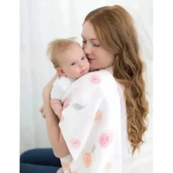 Swaddle Designs - 3Pk mantas de musselina, rosas em aquarela