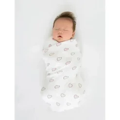 Swaddle Designs - 2Pk Swaddleduo, bolinhas rosa pastel + corações