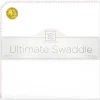 Swaddle Designs – Ultimate Swaddle Blanket, branco com acabamento em rosa pastel