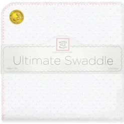 Swaddle Designs – Ultimate Swaddle Blanket, bolinhas, rosa pastel