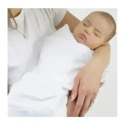 Swaddle Designs – Ultimate Swaddle Blanket, branco com acabamento em prata esterlina