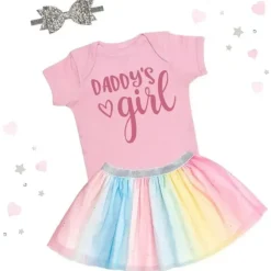 Sweet Wink - Body manga curta para bebê menina papai