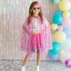 Sweet Wink - Raspberry Confetti Cape Kids Dress Up Cape