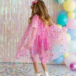 Sweet Wink - Raspberry Confetti Cape Kids Dress Up Cape
