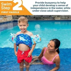 SwimWays - instrutor de natação, colete salva-vidas aprovado pela Guarda Costeira dos EUA, tubarão