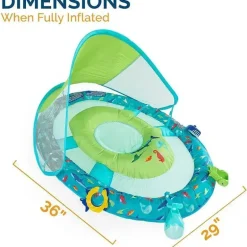 Swimways - Sun Canopy Inflável Infantil Mola Flutuante, Splash N Play