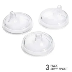 Tampa para canudinho de transição de 3 peças Boon Nursh, transparente