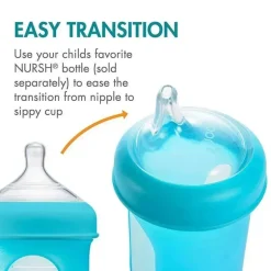 Tampa para canudinho de transição de 3 peças Boon Nursh, transparente