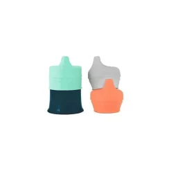 Tampas e copos para canudos de silicone com bico confortável e universal Tomy
