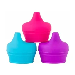 Tampas para canudinho de silicone Boon Snug Bico Univesal, 9M+ Rosa Multi