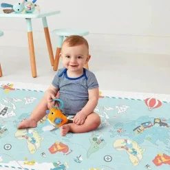 Tapete Reversível Skip Hop Doubleplay Pequenos Viajantes, Multicolorido