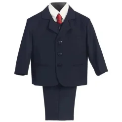 Terno Lito Boy's 3 botões, cinza claro, 5 peças