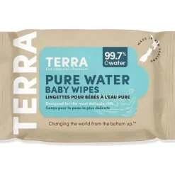 Terra - 24Ct Bamboo Water Wipes Pacote de viagem puro da Nova Zelândia