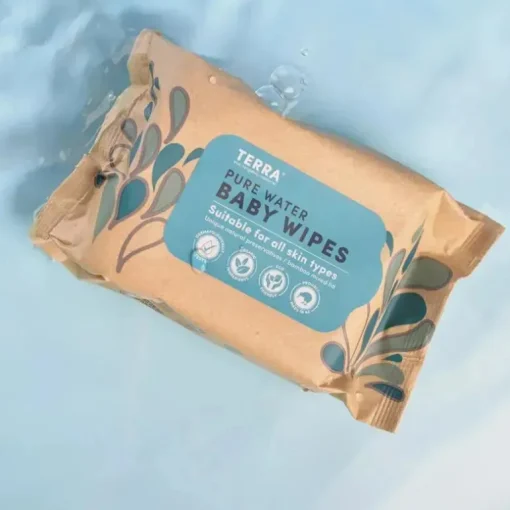 Terra - 24Ct Bamboo Water Wipes Pacote de viagem puro da Nova Zelândia