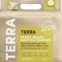 Terra - Fraldas 20Ct 85% Vegetais, Tamanho 3