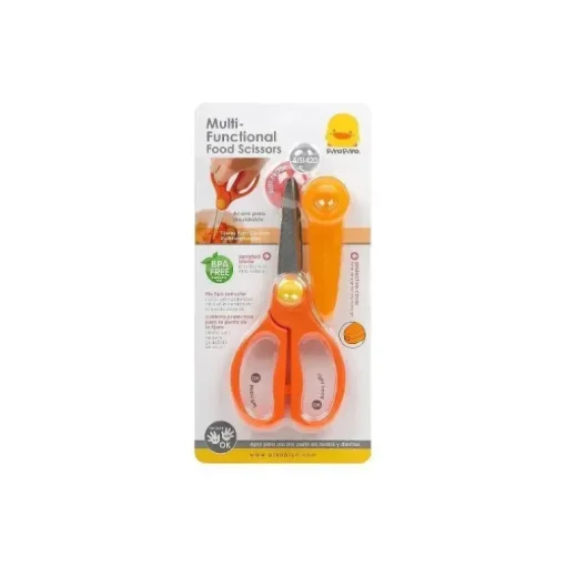 Tesoura de comida multiuso Piyo Piyo, laranja