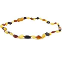 The Amber Monkey - Colar de âmbar báltico polido de 12 a 13 polegadas, Multi Bean POP