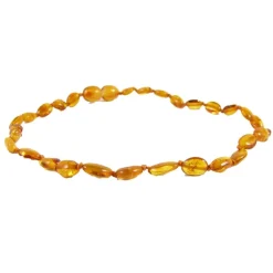 The Amber Monkey - Colar de Âmbar Báltico Polido de 12 a 13 polegadas, POP de Feijão de Mel