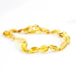 The Amber Monkey - Pulseira ou Tornozeleira Báltico Âmbar 8-9, Feijão Limão