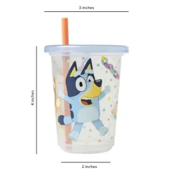 The First Years - Bluey Take & Toss Straw Cup, 4Pk