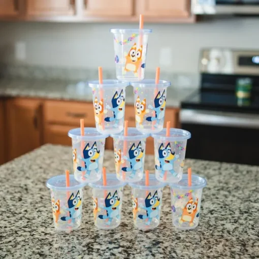 The First Years - Bluey Take & Toss Straw Cup, 4Pk