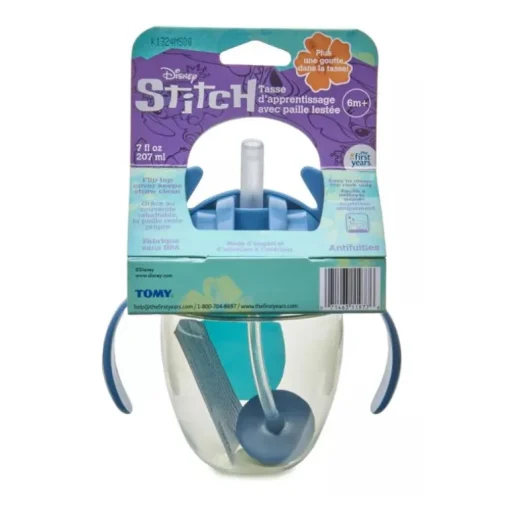 The First Years - Disney Stitch 7Oz Weighted Straw Trainer Cup - 1Pk