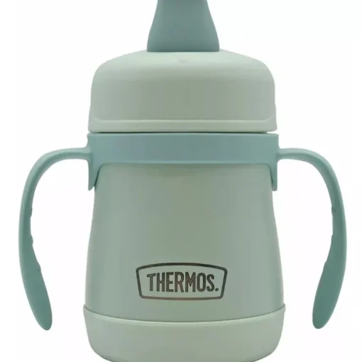 Thermos - 7 Oz. Stainless Steel Sippy Cup W/ Handles Simple Pastels, Mint