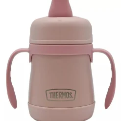 Thermos - 7 Oz. Stainless Steel Sippy Cup W/ Handles Simple Pastels, Rose