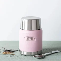 Thermos - 16 Oz Stainless Steel Food Jar W/ Spoon, Sunset Pink