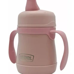 Thermos - 7 Oz. Stainless Steel Sippy Cup W/ Handles Simple Pastels, Rose