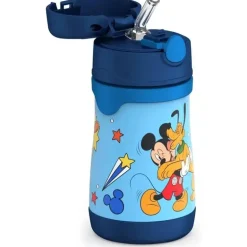 THERMOS - Garrafa de canudo de aço inoxidável com isolamento a vácuo de 10 onças, Mickey Mouse