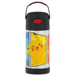 Thermos - garrafa de palha de 12 onças isolada a vácuo - Pokémon
