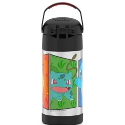 Thermos - garrafa de palha de 12 onças isolada a vácuo - Pokémon