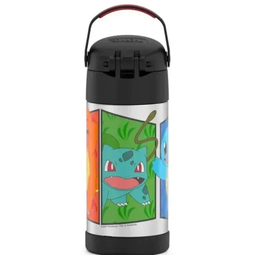 Thermos - garrafa de palha de 12 onças isolada a vácuo - Pokémon