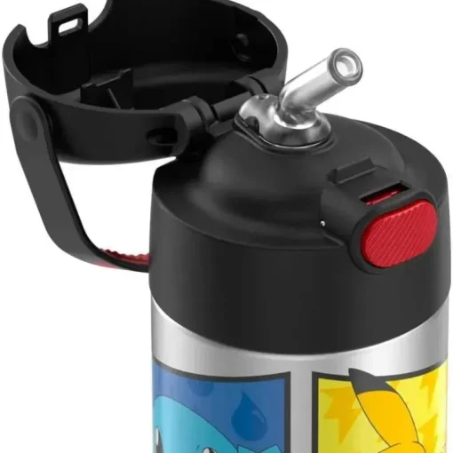 Thermos - garrafa de palha de 12 onças isolada a vácuo - Pokémon