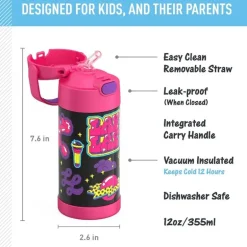 Thermos - 12Oz. Funtainer® Water Bottle W/ Straw, That Girl Lay Lay