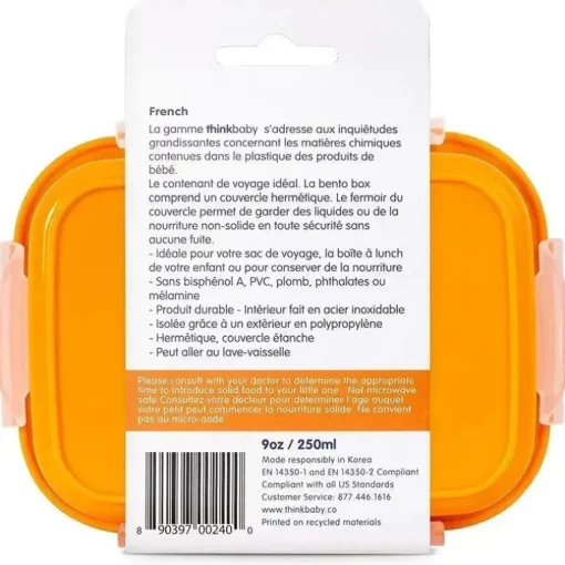 Thinkbaby - Orange Bpa Free Bento Box