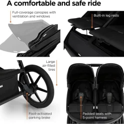 Thule - Urban Glide 3 Double Child All-Terrain Stroller, Black