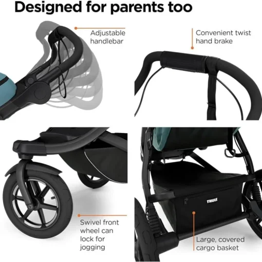 Thule - Urban Glide 3 Single Child All-Terrain Stroller, Blue