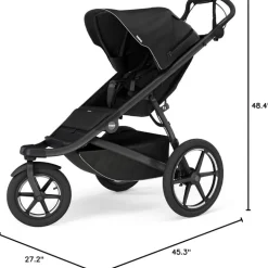 Thule - Urban Glide 3 Single Child All-Terrain Stroller, Black