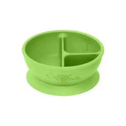 Tigela de Aprendizagem de Silicone de Brotos Verdes, Verde