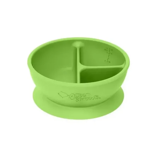 Tigela de Aprendizagem de Silicone de Brotos Verdes, Verde