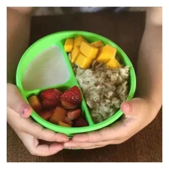Tigela de Aprendizagem de Silicone de Brotos Verdes, Verde